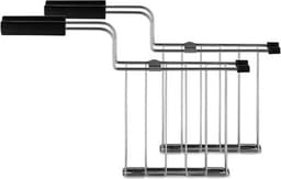 Alessi Nendo Toru croque klem voor broodrooster set van 2 inox / zwart — thumbnail 1