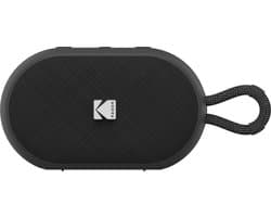 Kodak Enceinte Portable Sans Fil PWS-2284 - Étanche IPX7, Bluetooth, 6W RMS, TWS Stéréo, Batterie 1500mAh, Autonomie 10-12h, Fonction Mains Libres, Sangle Silicone, Câble Type-C Inclus - Noir