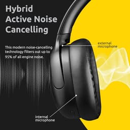 (Intenso) O400HA Bluetooth over-ear koptelefoon met actieve ruisonderdrukking (ANC) - zwart — thumbnail 5