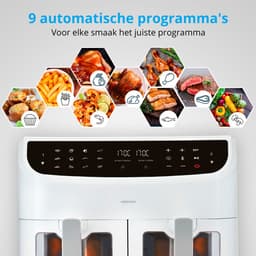 MEDION XXL Dubbele Airfryer P20 - 2 zones - 8,7 L - 2600 W - Wit — thumbnail 18
