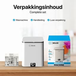 Bolke® - Mini wasmachine - kleine wasmachine - camping wasmachine - compact - Mooi design - 4.5L- Makkelijk mee te nemen! — thumbnail 4