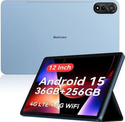 Blackview MEGA 2 Android 15 Tablet - 4G LTE+WiFi - 12 Inch - 36GB+256GB - Widevine L1 - 9000mAh - Blauw — thumbnail 3