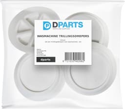 4x Dparts wasmachine trillingsdempers - wit - dempers van rubber - anti trilling schokdempers voetjes — thumbnail 2