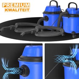 Nat- en Droogstofzuiger - 3 in 1 - Krachtige 5000W Lichtgewicht Zakloze Stofzuiger voor Vloer en Tapijt - 15L 35KPA — thumbnail 2