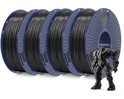 ABS Filament 1,75 mm voor 3D-printers - Hoge sterkte en slagvastheid - 4 kg zwart