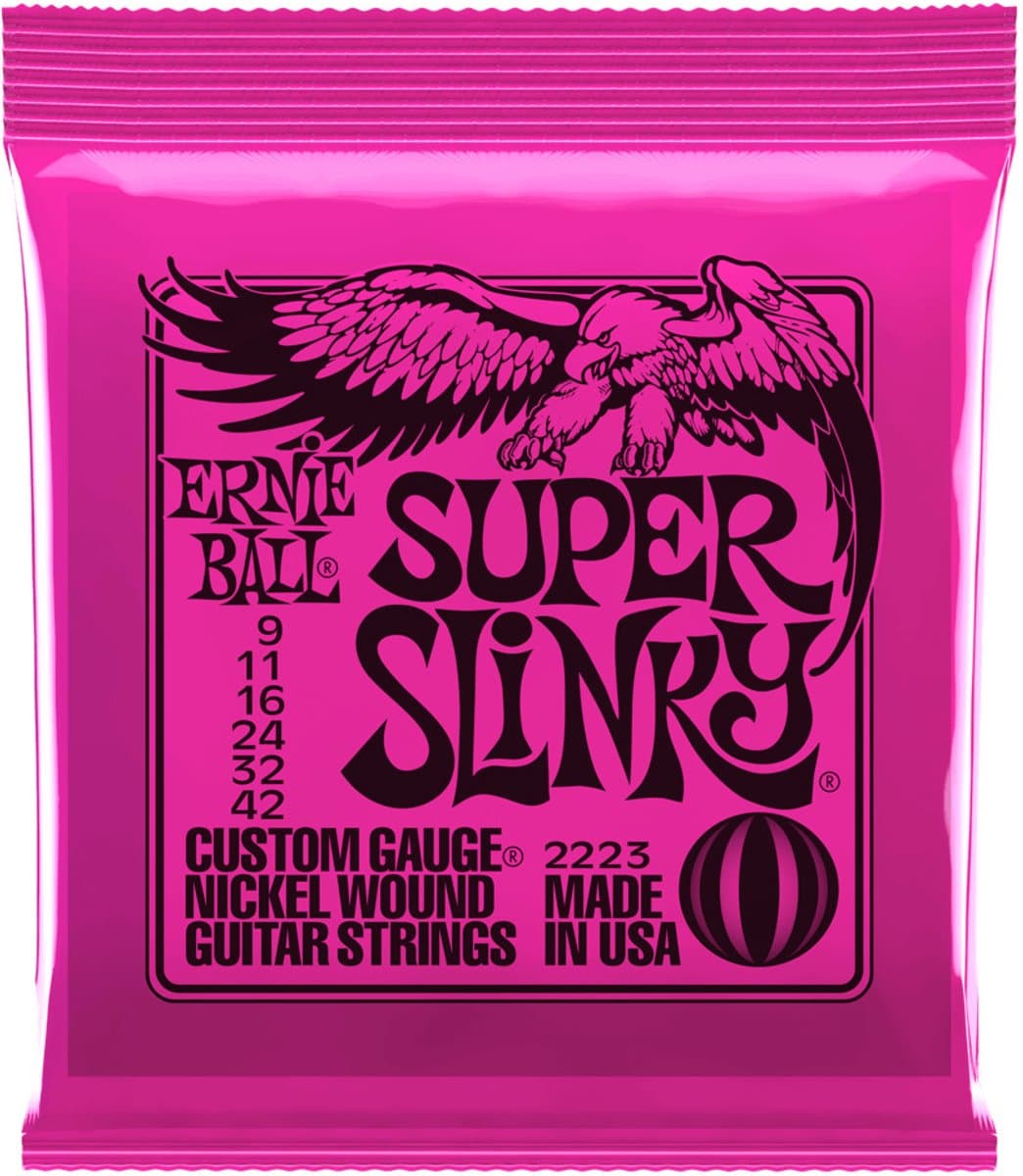 Ernie Ball Super Slinky - Elektrische Gitaarsnaren - 09-42 - 3-Pack - Nickel Wound — afbeelding 1