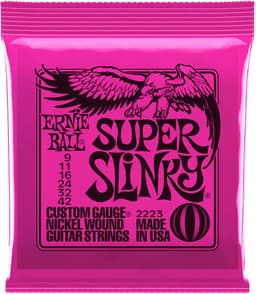 Ernie Ball Super Slinky - Elektrische Gitaarsnaren - 09-42 - 3-Pack - Nickel Wound — thumbnail 1