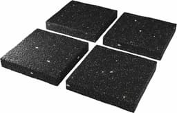 4 stuks 9 x 9 x 1 cm wasmachine-onderleggers, rubberen pads, anti-trillingsdemper voor droger, meubels en kasten, luidspreker-rubberen mat, premium sluitringen, mat, 1 cm dik — thumbnail 1