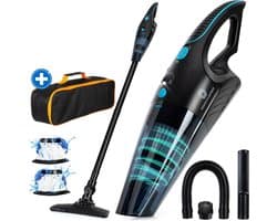 Innovixpro® Steelstofzuiger – Nat&Droog – Steelstofzuiger draadloos – 17000Pa –Steelstofzuigers – ExtremeZuigkracht – Jouw ultieme schoonmaakpartner – Steelstofzuiger Zonder zak op accu – InclusiefReistas – Kruimeldief Met steel