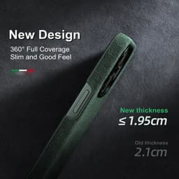 BUGOLINI Itachi - Magnetische Alcantara Hoes Geschikt voor iPhone 16 Pro MAX - Achterkant hoes - 9002 Alcantara Italië — thumbnail 5