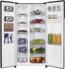 Heinner HSBS-H439NFBKWDE++ Amerikaanse Side-by-Side Koelkast met Waterdispenser – 439 L – Full No Frost – LED Touch Display – Smart Eco Functie – Zwart – 5 Jaar Garantie — thumbnail 4