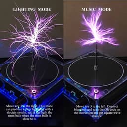 Tesla Coil multifunctioneel | Tesla Music Tesla Coil -luidspreker | bluetooth speaker Tesla Coil | draadloze transmissieverlichting, experimentele producten voor wetenschap en onderwijs | Musical Tesla Coil Arc Plasma Speaker, Bluetooth — thumbnail 2