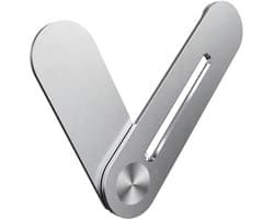 Magnetische Telefoonhouder Laptop - Telefoonhouder Bureau – Magnetische Beeldscherm Monitorclip Voor Laptop Of Computer - Klem voor extra scherm – Aluminium grijs