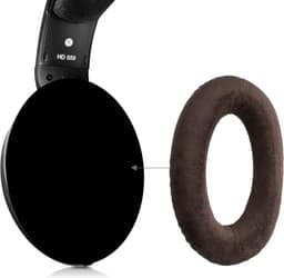 kwmobile 2x fluwelen oorkussens geschikt voor Sennheiser HD 559 / 569 / 599 koptelefoons - Kussens voor over-ear-koptelefoon in bruin — thumbnail 3