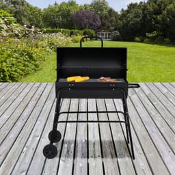houtskool bbq - met deksel - verstelbare beluchting - stabiel - 96,5 x 103 x 64,5 cm - zwart — thumbnail 3