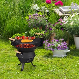 Houtskoolbarbecue - kolenbarbecue - bbq - camping barbecue - gietijzer - zwart — thumbnail 5