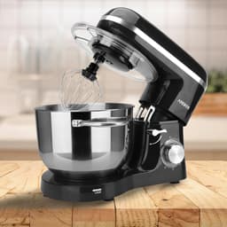 AREBOS Keukenmachine - 1500W - Keukenrobot - 6L - Keukenmixer - Foodprocessor - Roestvrij Stalen Mengkom - 6 Snelheden - Zwart — thumbnail 5