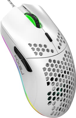 HXSJ J900 - Bedrade Gaming Muis - 6400DPI - Ultra licht - RGB Verlichting - Optisch - Wit — thumbnail 1