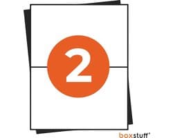 A4 Stickervellen - Verzend Etiketten Stickers - Geschikt Inktjet en Laser Printers - 2 Per Vel - 210x148MM