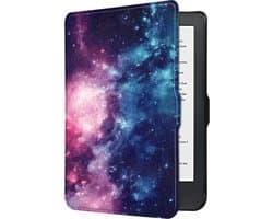 Hoes Geschikt voor Kobo Clara HD - Luxe E-reader Bescherm Case - Hoesje Book Cover - Galaxy