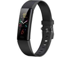 West Watches Model Wood Activity Tracker Stappenteller - Smartband - Sporthorloge Tieners/Kinderen - Zwart