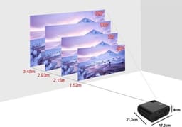 Upgrade | Mini Beamer - HD 1280 x 720P- Streamen Vanaf Je Telefoon Met WiFi - Mini Led Projector - Home Entertainment — thumbnail 5