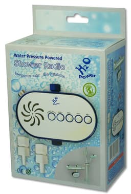 H2O Power Water Power Radio, FM radio voor de douche, loopt op waterdruk — thumbnail 3