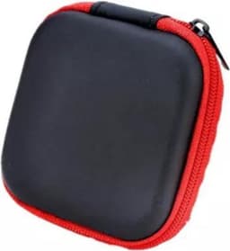 Oortjes opberg hoesje - Case - Etui - Organizer - Voor oordopjes en laadkabels - USB - Rood — thumbnail 1