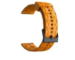 20mm Oranje Sportief Siliconen Horlogeband universeel - Band aanzet 20 mm - Horlogebandje Voor een Analoog of smartwatch Horloge