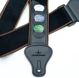 Premium verstelbare Gitaarband - Gitaar Gitaarriem met plectrum houders - Inclusief 3 Celulloid Plectrums - Guitar Strap - Model 6 — thumbnail 4