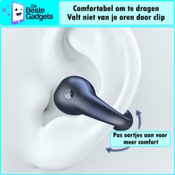 Draadloze oordopjes met oorclip Zwart - Sport Oordopjes - Geschikt voor Apple en Android - Bluetooth 5.3 - Draadloze oortje Bluetooth - Sport Oordopjes - Bluetooth Oordopjes - Draadloze Oordopjes - Oortjes Draadloos - In-Ear Oordopjes — thumbnail 2