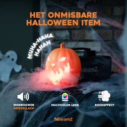 BeamZ Halloween rookmachine partyset compleet - Met opklikbare pompoen - Inclusief rookvloeistof — thumbnail 2