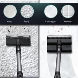 Luxe Steelstofzuiger – Draadloos – Stofzuiger zonder Zak – Op Accu – Met Kruimeldief – Snoerloos Best Verkocht – 6 Mondstukken – HEPA – 280W — thumbnail 5
