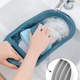 Borvat® Mini Antislip Wasbord - Huishoudelijk Gebruik voor Studenten - Perfect voor Kleding en Sokken Wassen - Instrument Washboard - Washboard Voor Kinderen - Handmatige Wasmachine - Niet-elektrisch - met Waskom - Random Kleuren — thumbnail 3