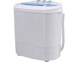 Lowander mini wasmachine - Met centrifuge en dubbele trommel - Campingwasmachine - 5KG - Wit