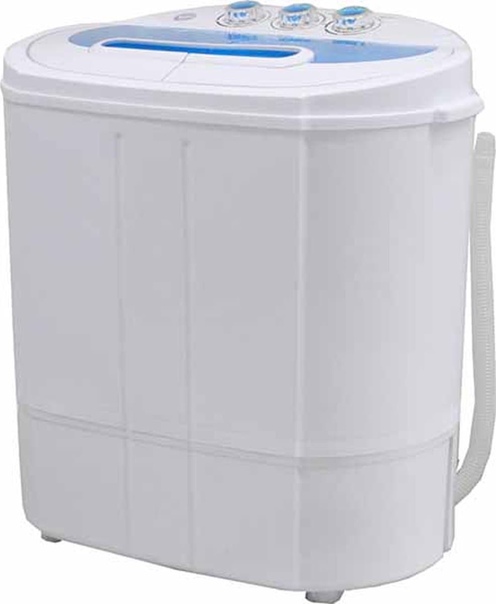 Lowander mini wasmachine - Met centrifuge en dubbele trommel - Campingwasmachine - 5KG - Wit — afbeelding 1