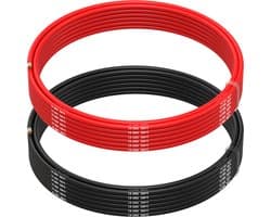 MMOBIEL 16 AWG Siliconen Elektrische Draad - 16 Gauge (1,31mm²) Vertinde Koperkabel - 2 Aparte Draden Rood & Zwart Elk 5 m voor RC, Drones, 3D Printers, Batterijen, Luidsprekerdraden, Led Strips