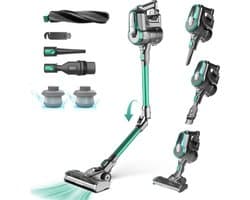 Luxe Steelstofzuiger – Stofzuiger zonder Zak op Accu – Draadloos – Wireless Vacuum Cleaner – 6 in 1 Design – 30.000PA Zuigkracht – 350W – LED