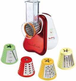 Moulinex Fresh Express DJ756G Snij- en Raspapparaat - 5-in-1 - 150W - Rood — thumbnail 1