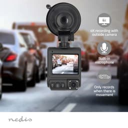 Nedis Dashcam – 4K – Dual Camera 1080p – GPS – Nachtzicht – Parkeermodus – Looprecording – 256GB — thumbnail 5