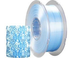 175mm Glanzend 3D Printer Filament - Dimensionale Nauwkeurigheid +/- 003mm - 1kg Spoel - Zijdeachtig Oppervlak - Vacuüm Verpakt - Nette Omwikkeling - Blauw