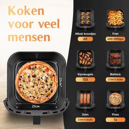 JAP Appliances Ascension - Airfryer XL - Heteluchtfriteuse XXL - 2000W - 7,6L Inhoud - 60ºC tot 200ºC - Zwart — thumbnail 5
