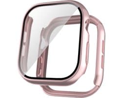 EP Goods - Full Cover/Hoesje - Screen Protector - Geschikt voor Apple Watch Series 10 & Series 11 - 42mm - Hardcase - Protection - Rosegoud