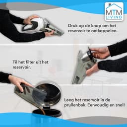 MTM Kruimeldief Snoerloos - Alles in één kruimelzuiger - Nat en droog vuil - Met oplaadstation — thumbnail 2