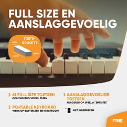 MAX Rhapsody61P keyboard set - inclusief standaard en koptelefoon - 61 aanslaggevoelige toetsen — thumbnail 4