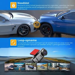 Selevie Dual Dashcam - Dashcam Voor Auto 4K + 1080p - Voor en Achter Camera – Auto Camera Met Parkeermodus - G-Sensor - App Bediening - Nachtzicht — thumbnail 2