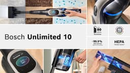 Bosch - Unlimited 10 - BBS1041GQC - Steelstofzuiger - Grijs/Crème — thumbnail 4