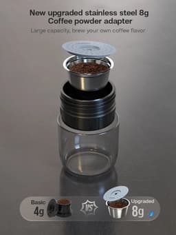 MensStore Draagbaar Koffiezetapparaat - Koffiemachines - Voor Auto & Thuis - 3-in-1 - Compatibel Met DG Cups, Nes Cups En Filter Koffie — thumbnail 3