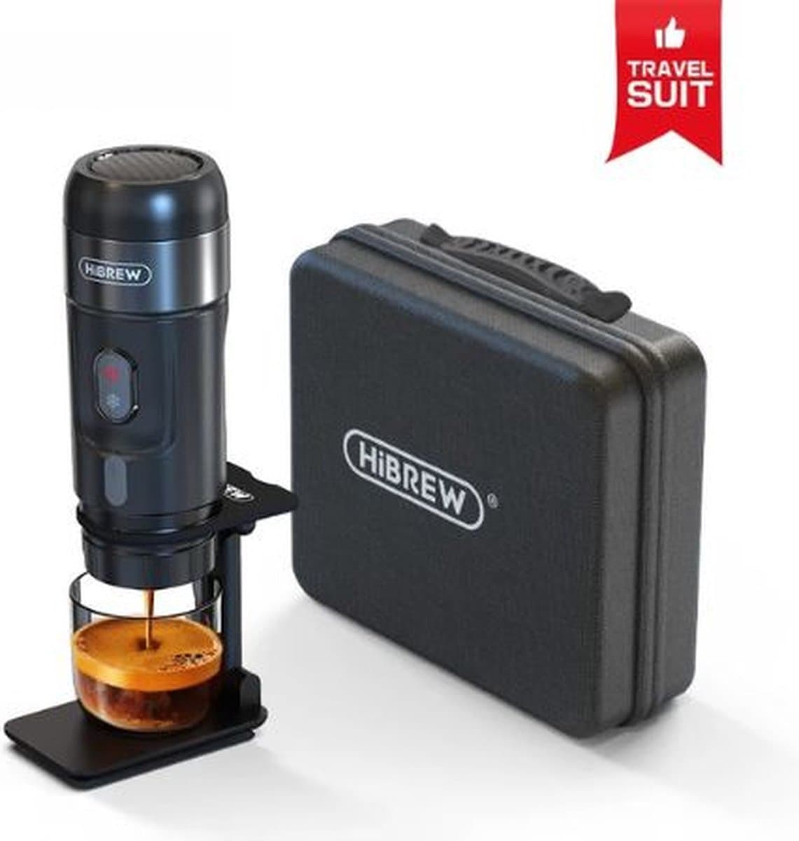 MensStore Draagbaar Koffiezetapparaat - Koffiemachines - Voor Auto & Thuis - 3-in-1 - Compatibel Met DG Cups, Nes Cups En Filter Koffie — afbeelding 1