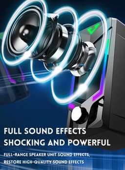 Pc Speakers - Bluetooth - Usb - Gaming - Voor Computer - Desktop - TV - Speakerset - Met Led Licht - Surround - Soundbar - Muziek — thumbnail 2